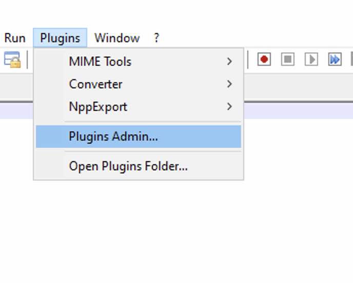 Notepad++ Plugin Admin